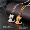 Gatinho de cristal - colar elegante