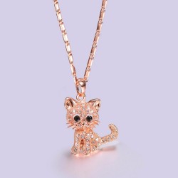 Crystal kitten - elegant necklaceNecklaces