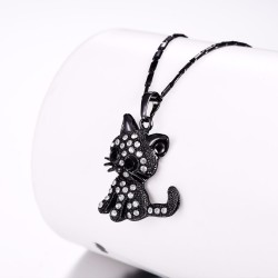 Gatinho de cristal - colar elegante