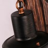 Vintage - lâmpada de parede de madeira - luz LED