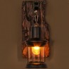 Vintage - lâmpada de parede de madeira - luz LED