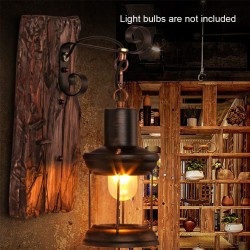 Vintage - lâmpada de parede de madeira - luz LED