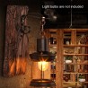 Vintage - lâmpada de parede de madeira - luz LED