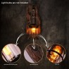 Vintage - lâmpada de parede de madeira - luz LED