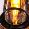 Vintage - lâmpada de parede de madeira - luz LED