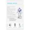 Robô JJRC R2 RC Cady - Controle de gestos IR - brinquedo RC inteligente de dança