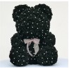 Urso rosa - urso feito de rosas infinitas com diamantes - 25 cm - 35 cm