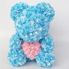 Urso rosa - urso feito de rosas infinitas com um coração - 25cm - 35cm
