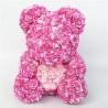 Urso rosa - urso feito de rosas infinitas com um coração - 25cm - 35cm