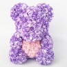 Urso rosa - urso feito de rosas infinitas com um coração - 25cm - 35cm