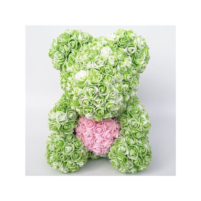 Urso rosa - urso feito de rosas infinitas com um coração - 25cm - 35cm Urso rosa - urso feito de rosas infinitas com um coração - 25cm - 35cm