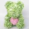 Urso rosa - urso feito de rosas infinitas com um coração - 25cm - 35cm