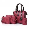 Bolsa de couro elegante - conjunto de 4 peças