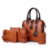 Bolsa de couro elegante - conjunto de 4 peças