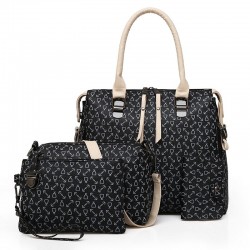 Bolsa de couro na moda - conjunto de 4 peças