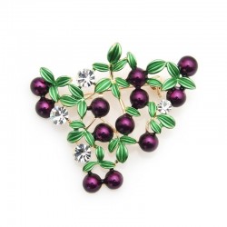 Cranberry roxo - broche de cristal