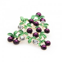 Cranberry roxo - broche de cristal