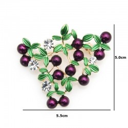 Cranberry roxo - broche de cristal