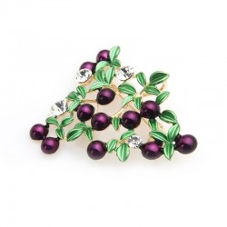 Cranberry roxo - broche de cristal