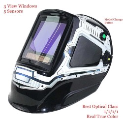 Auto darkening welding helmet - mask - 3 view windows - DIN 4-13 - 5 sensors CEHelmets
