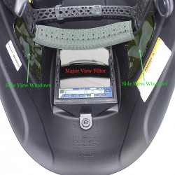 Auto darkening welding helmet - mask - 3 view windows - DIN 4-13 - 5 sensors CEHelmets