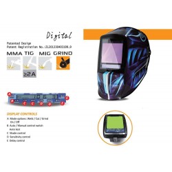 Auto darkening welding helmet - mask - 3 view windows - DIN 4-13 - 5 sensors CEHelmets