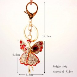 Crystal angel with wings - keyringKeyrings