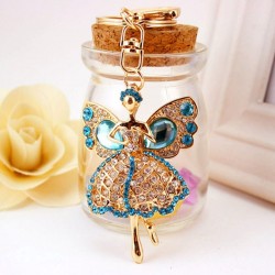 Crystal angel with wings - keyringKeyrings