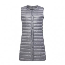 Outono - ultraleve de inverno longo para baixo colete