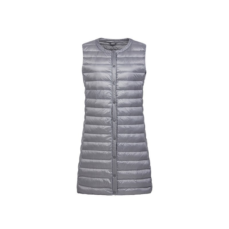Outono - ultraleve de inverno longo para baixo colete