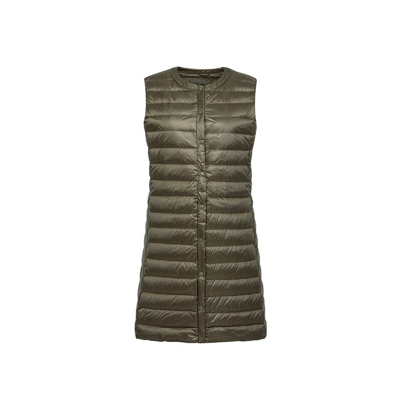 Outono - ultraleve de inverno longo para baixo colete