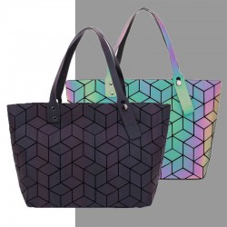 Geometria totes lantejoulas - efeito espelho - saco luminoso