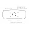 DOSS SoundBox - 2*6W - Alto-falante Bluetooth - controle de toque - wireless - som estéreo - baixo - microfone embutido