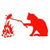 Cat with mouse - 3D vinyl car stickerStickers