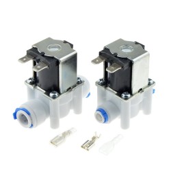 Válvula solenóide de plástico - 1/4"-3/8" tubo de mangueira - conexão rápida RO água reversa osmose sistema