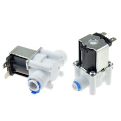 Válvula solenóide de plástico - 1/4"-3/8" tubo de mangueira - conexão rápida RO água reversa osmose sistema