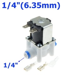 Válvula solenóide de plástico - 1/4"-3/8" tubo de mangueira - conexão rápida RO água reversa osmose sistema