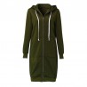 Casual oversized jacket - long hooded sweatshirt with zipper - plus sizeJackets