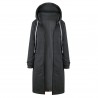Casual oversized jacket - long hooded sweatshirt with zipper - plus sizeJackets