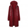 Casual oversized jacket - long hooded sweatshirt with zipper - plus sizeJackets