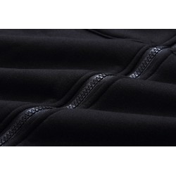 Jaqueta superdimensionada casual - camisola com capuz longo com zíper - mais tamanho