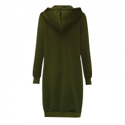 Casual oversized jacket - long hooded sweatshirt with zipper - plus sizeJackets