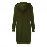 Casual oversized jacket - long hooded sweatshirt with zipper - plus sizeJackets