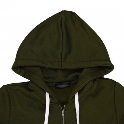 Casual oversized jacket - long hooded sweatshirt with zipper - plus sizeJackets