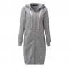 Casual oversized jacket - long hooded sweatshirt with zipper - plus sizeJackets