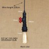 Tubo de água de ferro industrial - lâmpada vintage com cabo - E27 LED