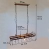 Vintage - suporte de garrafas de suspensão - lâmpada de teto de ferro - E27 LED