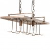 Vintage - suporte de garrafas de suspensão - lâmpada de teto de ferro - E27 LED