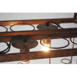 Vintage - suporte de garrafas de suspensão - lâmpada de teto de ferro - E27 LED