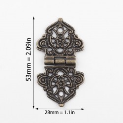 Vintage hollow flowers - alloy furniture hinges - 2 piecesFurniture